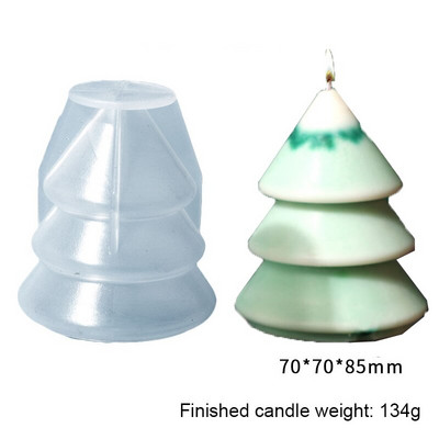 Kalėdinė silikoninė forma žvakei, didelei 3D Kalėdų eglutei, sniego seniui, liejančiam rankų darbo formų formeles „pasidaryk pats“ amatų reikmenims