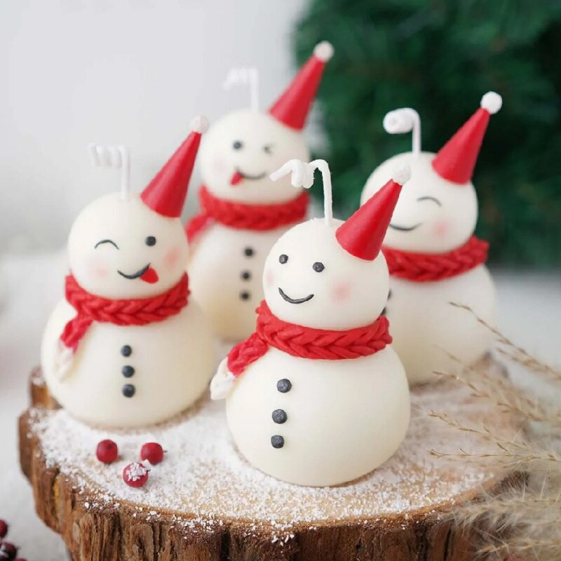 Kalėdinė silikoninė forma žvakei, didelei 3D Kalėdų eglutei, sniego seniui, liejančiam rankų darbo formų formeles „pasidaryk pats“ amatų reikmenims