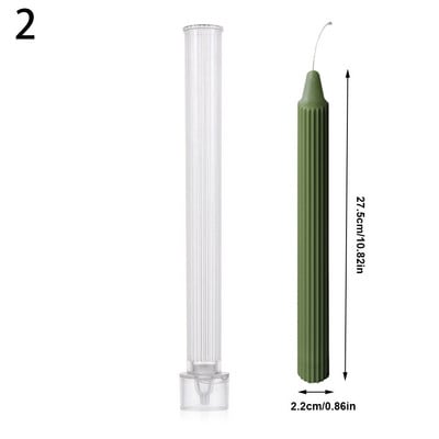 Küünlavorm küünalde valmistamiseks pika vardaga akrüülküünla vorm kõva plastist õhukese varda vorm küünlavorm isetegemine käsitöö tegemiseks savist tööriistad