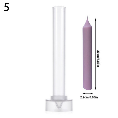 Küünlavorm küünalde valmistamiseks pika vardaga akrüülküünla vorm kõva plastist õhukese varda vorm küünlavorm isetegemine käsitöö tegemiseks savist tööriistad