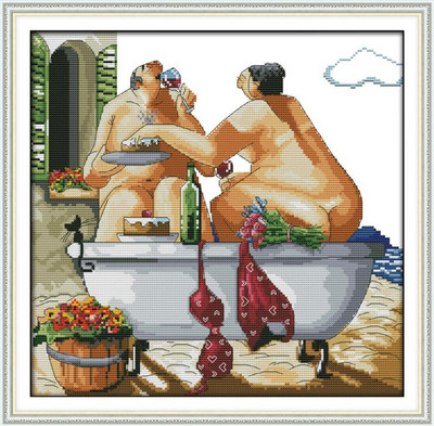 Κεντήματα DIY DMC 14CT 11CT Σετ σταυροβελονιάς για κιτ κεντήματος Απολαύστε τη ζωή Μετρημένα μοτίβα Διακοσμητική διακόσμηση σπιτιού