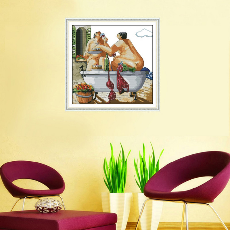 Κεντήματα DIY DMC 14CT 11CT Σετ σταυροβελονιάς για κιτ κεντήματος Απολαύστε τη ζωή Μετρημένα μοτίβα Διακοσμητική διακόσμηση σπιτιού