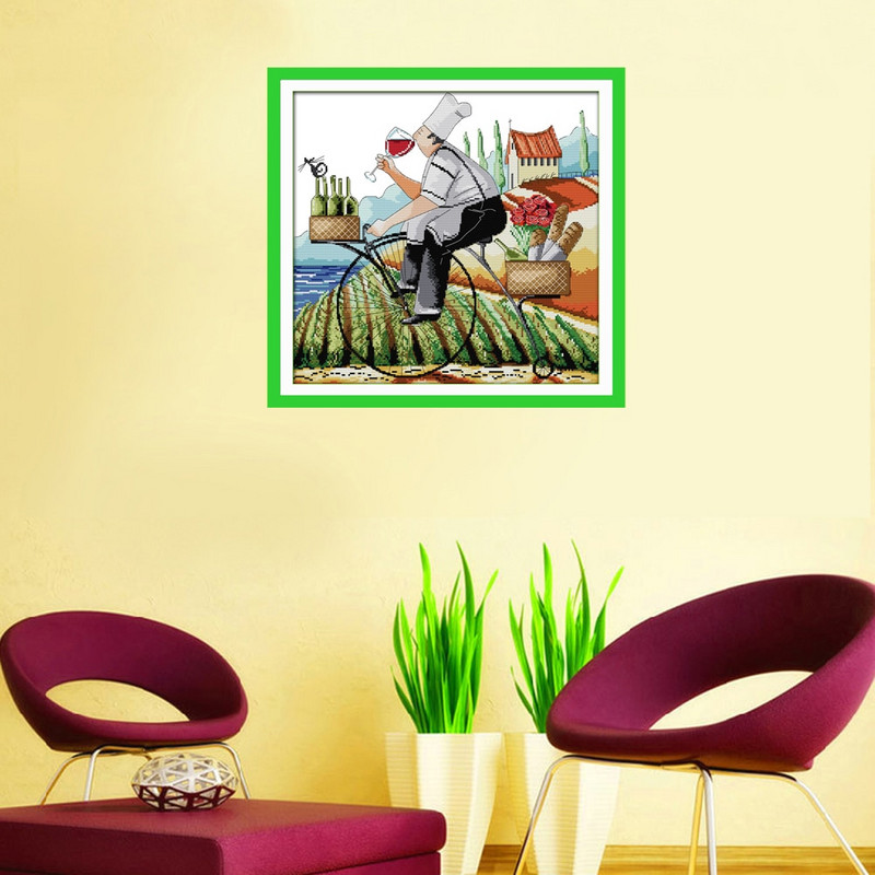 Κεντήματα DIY DMC 14CT 11CT Σετ σταυροβελονιάς για κιτ κεντήματος Απολαύστε τη ζωή Μετρημένα μοτίβα Διακοσμητική διακόσμηση σπιτιού