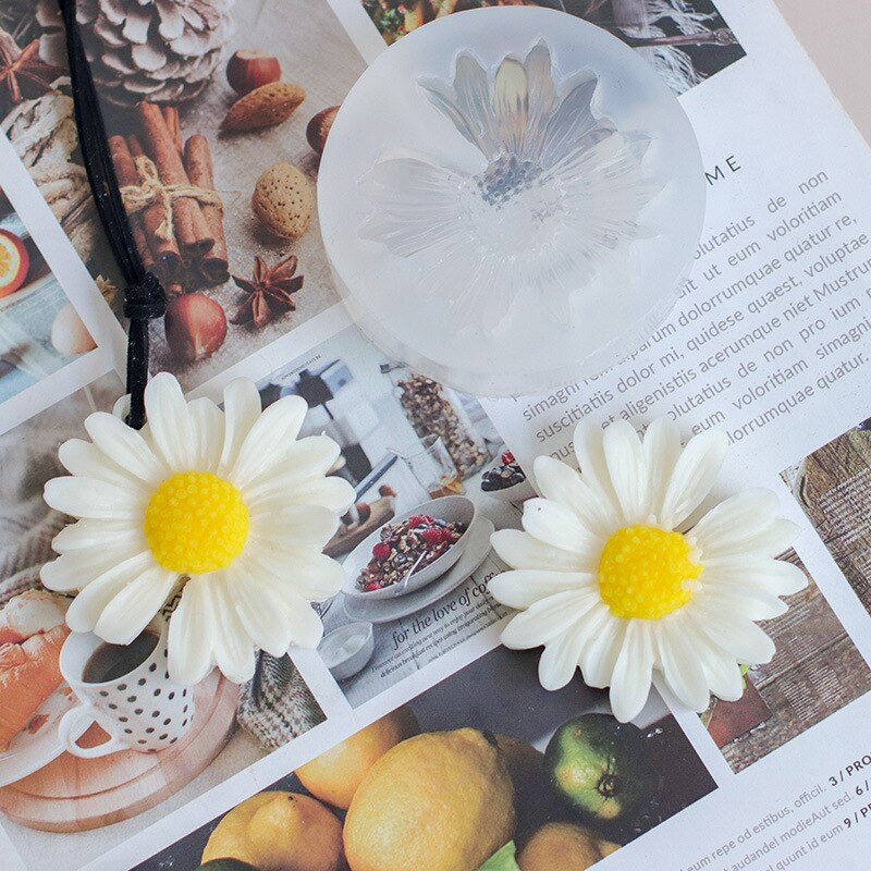 Καλούπι σιλικόνης DIY Κερί Μαργαρίτα Χαμομήλι Λουλούδι Κερί Καλούπι Χειροποίητο Σαπούνι Κερί Καλούπια Αρωματοθεραπεία αυτοκινήτου Κάνοντας Διακόσμηση σπιτιού