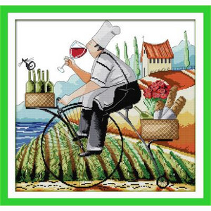 Seria Enjoy Life, model de caractere, set de punct de cruce, model de 14 ct 11 ct, kit de broderie, pentru decorarea casei, pictură