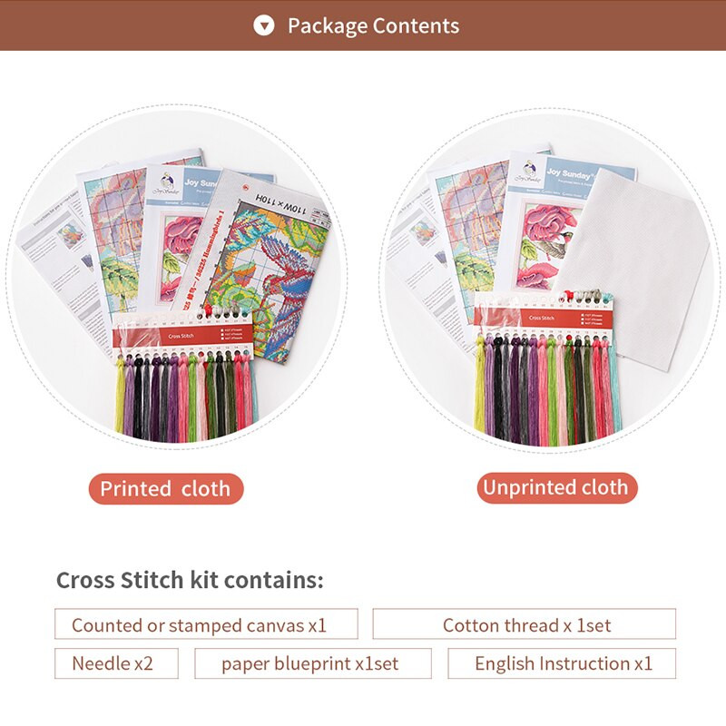 Sada na krížikovú výšivku s pečiatkou a potlačou, 14 ks, 11 ks, plátno, vyšívanie ihlou a niťou, DMC bavlnená niť, remeslo