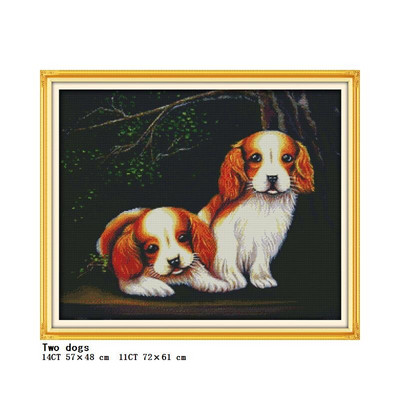 Κιτ διασταυρούμενης βελονιάς Σειρά τριών κουταβιών DIY Ζωγραφική με μοτίβο ζώων 14CT 11CT Κιτ κεντήματος καμβά Count Κεντήματα Διακόσμηση σπιτιού Ζωγραφική