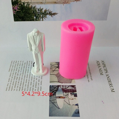 Καλούπια σιλικόνης για κεριά νυφικών 3D για DIY Ρητίνη σοκολατένιο κέικ Γύψος Aromatherapy Κρυστάλλινο Στολίδι για το σπίτι Εργαλεία ψησίματος