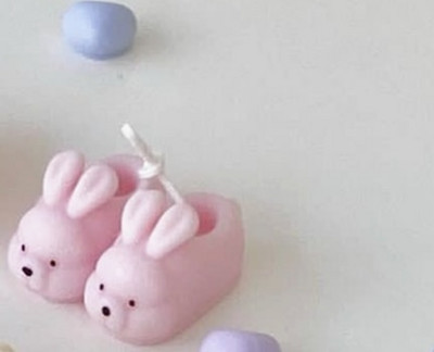 Cute Bear Slippers Παντόφλες κουνελιού σε σχήμα φόρμα σιλικόνης για κατασκευή κεριών DIY Cute φόρμα σαπουνιού Φοντάν Φόρμα κέικ Χριστουγεννιάτικη φόρμα