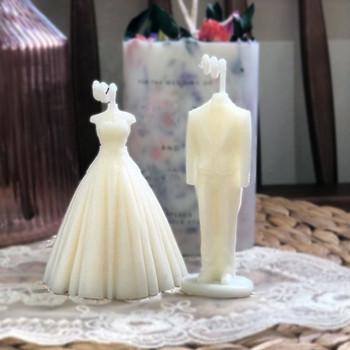 Сватбен орнамент Силиконова форма за свещи Направи си сам Изработка на сватбена рокля Гипсова епоксидна смола Форми за печене на шоколад Начало Декор Занаяти Подаръци