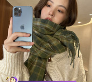 Χειμερινό κασκόλ  με κρόσσια για γυναίκες