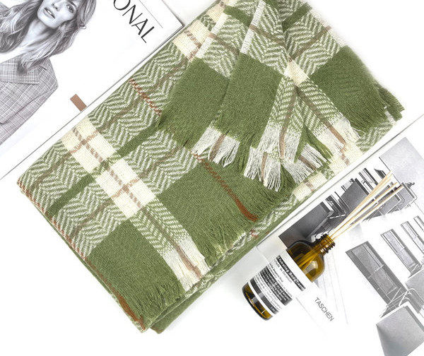 Γυναικείο ζεστό κασκόλ - καρό σχέδιο