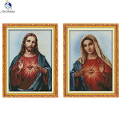 Κεντήματα DIY DMC Σετ σταυροβελονιών για κιτ κεντήματος Sacred Heart of Jesus Patterns Counted Cross-Stittching Διακόσμηση σπιτιού