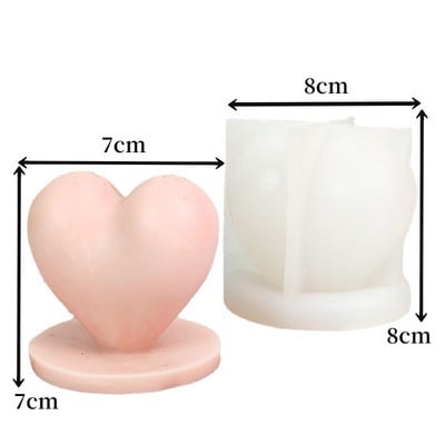 Κερί σε σχήμα καρδιάς με φόρμα βάσης σιλικόνης Χειροποίητο δώρο γενεθλίων Κατασκευή καλουπιών χειροποίητης σιλικόνης Χειροποίητα καλούπια για κιτ ρητίνης