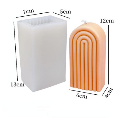 3D Line Arch Arch Mold Candle Mold DIY Rainbow Bridge Aromatherapy Mold γύψου Καλούπι σιλικόνης Κερί Mold Mold Κερί κατασκευής