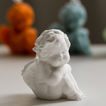 3D форма за свещи с аромат на ангел Ръчно изработена силиконова форма за сапун Направи си сам торта с фондан Шоколадова глина Гипсова форма Форма за правене на свещи Смола