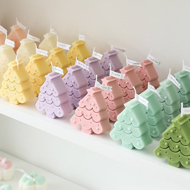 Καλούπι 3D Χριστουγεννιάτικου Δέντρου για Κεριά Καλούπι σιλικόνης για Κατασκευή Κεριών DIY Αρωματικά Κεριά Χριστουγεννιάτικα Δώρα Καλούπια Χριστουγεννιάτικων Δέντρων