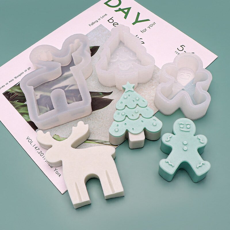 Χριστουγεννιάτικο ντεκόρ Αρωματικό κερί Καλούπια σιλικόνης DIY Aromath Κερί Ελαφιού Πεύκο Κερί Καλούπι Χριστουγέννων Χειροποίητα Χειροποίητα Δώρα