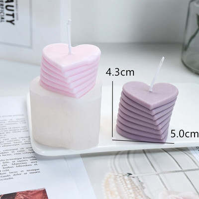 Cilindru rotativ Lumanare Mucegai din silicon Inimă pătrată Elipsă Stereo Spiral Tencuială Difuzor Mucegai de piatră Fabricarea de săpun Ornament de casă