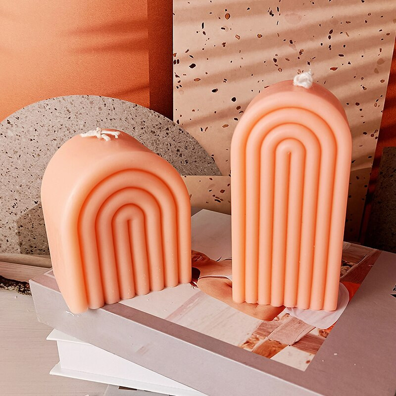 U-kujuline Rainbow Bridge küünla silikoonvorm Loov kaarekujuline uks N-kujuline küünalde valmistamise vormid aroomiteraapia kipsvaiguvormid