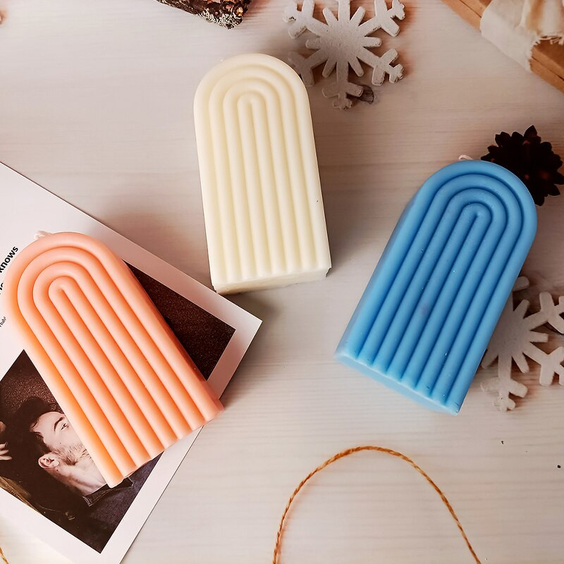 U-kujuline Rainbow Bridge küünla silikoonvorm Loov kaarekujuline uks N-kujuline küünalde valmistamise vormid aroomiteraapia kipsvaiguvormid