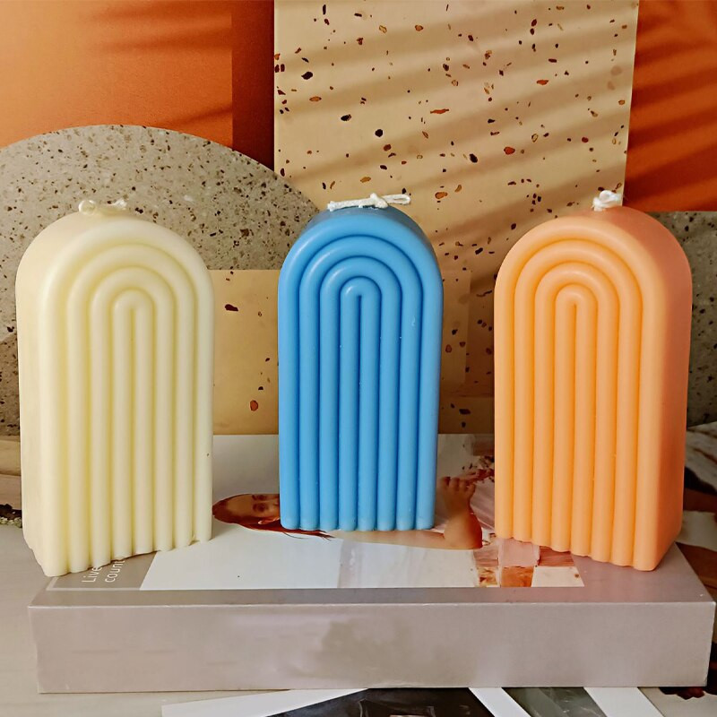 U-kujuline Rainbow Bridge küünla silikoonvorm Loov kaarekujuline uks N-kujuline küünalde valmistamise vormid aroomiteraapia kipsvaiguvormid