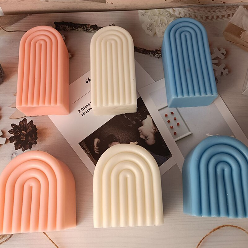 U-kujuline Rainbow Bridge küünla silikoonvorm Loov kaarekujuline uks N-kujuline küünalde valmistamise vormid aroomiteraapia kipsvaiguvormid