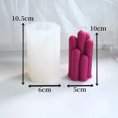 Formă din silicon pentru lumânări cilindrice geometrice Lumânare lucrată manual Aprovizionare pentru producție de lumânări DIY Forme de silicon cu ridicata
