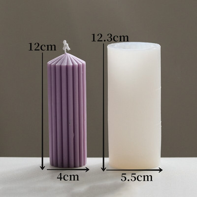 Formă din silicon pentru lumânări cilindrice geometrice Lumânare lucrată manual Aprovizionare pentru producție de lumânări DIY Forme de silicon cu ridicata