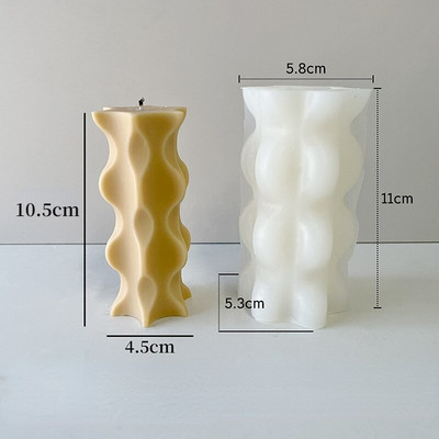Formă din silicon pentru lumânări cilindrice geometrice Lumânare lucrată manual Aprovizionare pentru producție de lumânări DIY Forme de silicon cu ridicata