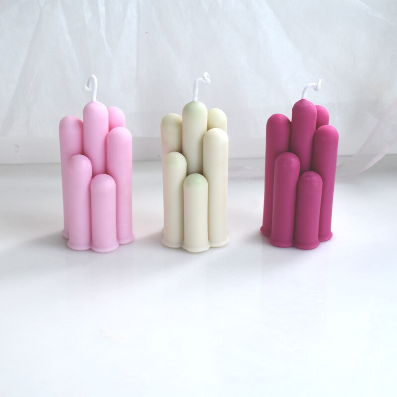 Formă din silicon pentru lumânări cilindrice geometrice Lumânare lucrată manual Aprovizionare pentru producție de lumânări DIY Forme de silicon cu ridicata