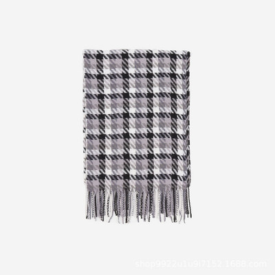 Φθινοπωρινό Χειμωνιάτικο Γυναικείο Καρό κασκόλ με κρόσσια