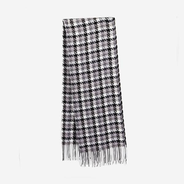 Φθινοπωρινό Χειμωνιάτικο Γυναικείο Καρό  κασκόλ  με κρόσσια