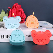 4 Styles Animal Series Καλούπι Σιλικόνης Άρωμα Κερί Γύψινο Διακόσμηση Ψήσιμο Καλούπι Σοκολάτας Χειροποίητο Καλούπια Σαπουνιού για Ρητίνη