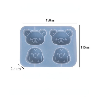 4 Styles Animal Series Καλούπι Σιλικόνης Άρωμα Κερί Γύψινο Διακόσμηση Ψήσιμο Καλούπι Σοκολάτας Χειροποίητο Καλούπια Σαπουνιού για Ρητίνη