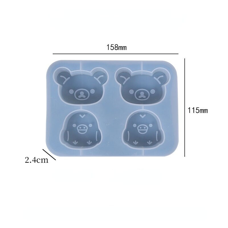 4 Styles Animal Series Καλούπι Σιλικόνης Άρωμα Κερί Γύψινο Διακόσμηση Ψήσιμο Καλούπι Σοκολάτας Χειροποίητο Καλούπια Σαπουνιού για Ρητίνη