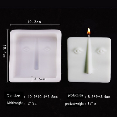 Ziemeļvalstu dizaina sejas silikona sveces veidne Abstrakta sejas aromterapijas sveču ziepju ģipša ornamenta portretu skulptūru veidņu izgatavošana