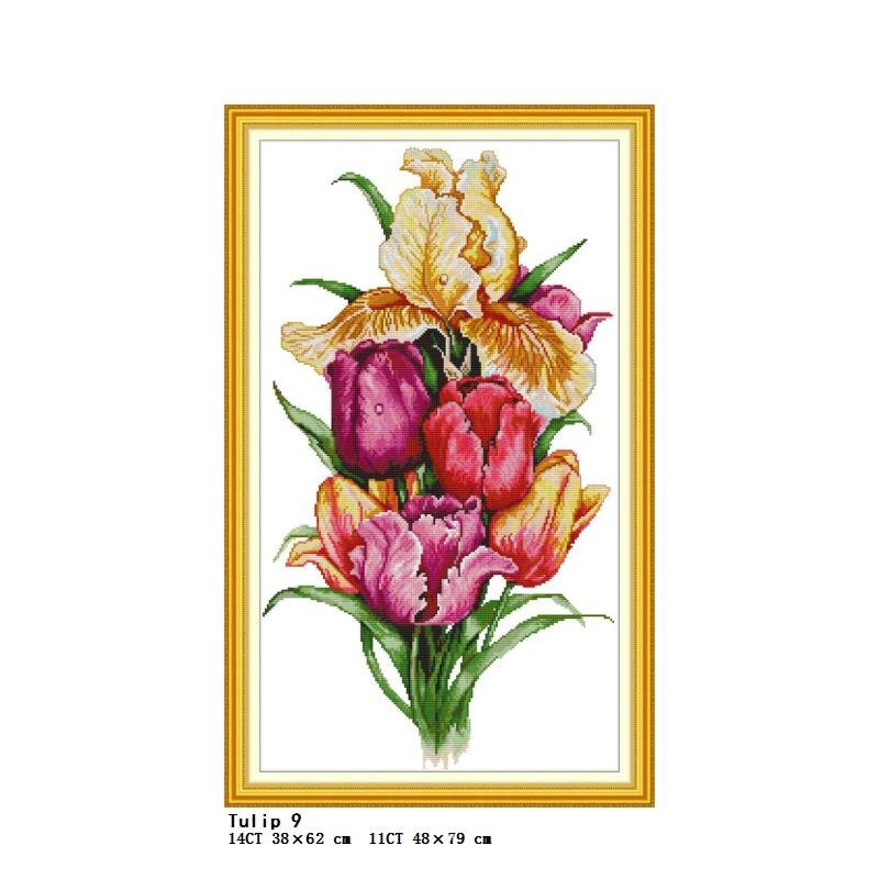 DIY lilleseeria trükkimine ristpistes komplekt 11CT 14CT loendatud ja tembeldatud tikandid käsitöökomplekt näputöö kodukaunistamise kingitused