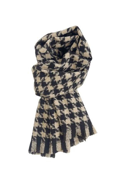 Ženski jesensko-zimski karirani šal-retro model