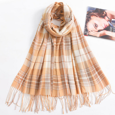 Casual καρό  κασκόλ  με κρόσσια για γυναίκες