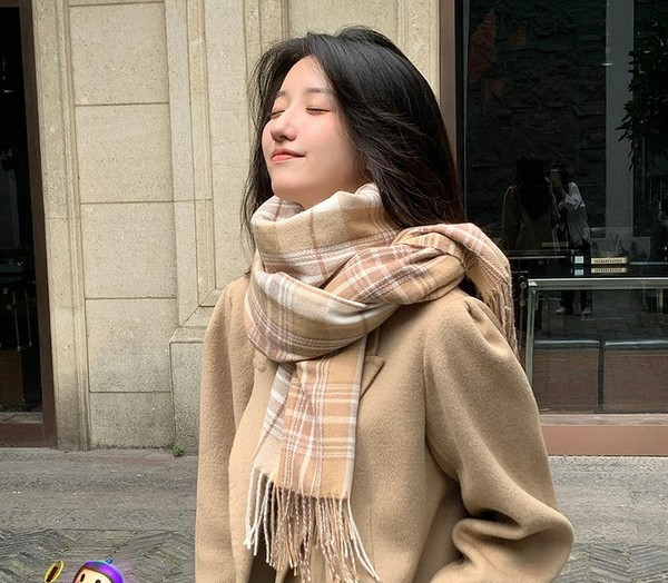 Casual καρό  κασκόλ  με κρόσσια για γυναίκες