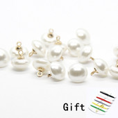 10mm Μανιτάρι Faux Πλαστικό Πουκάμισο ημικύκλιο Πέρλες Κουμπιά Χρυσό Κουμπί Στέλεχος για Γυναικεία Ρούχα Παιδικά Διακοσμητικά Μίνι Ραπτικής DIY