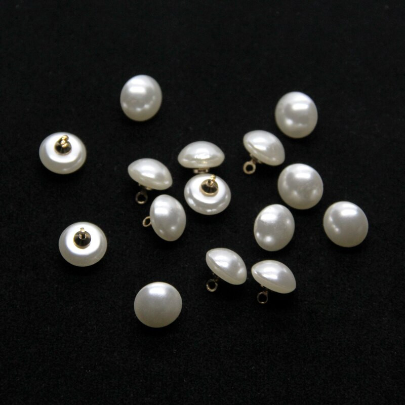 10mm Μανιτάρι Faux Πλαστικό Πουκάμισο ημικύκλιο Πέρλες Κουμπιά Χρυσό Κουμπί Στέλεχος για Γυναικεία Ρούχα Παιδικά Διακοσμητικά Μίνι Ραπτικής DIY