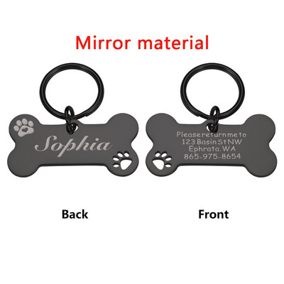 Pielāgojamas suņu kaklasiksnas adreses birkas suņiem medaļa ar iegravētu vārdu Kaķēns kucēns Piederumi personalizēta kaķa kaklarotas ķēde