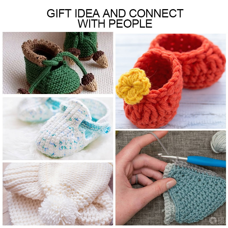 Tamboradatas Krāsains Mīksts Plastmasas Rokturis Adāmadatas Komplekts Džemperis Ar rokām adīti DIY Šūšanas piederumi 8gab/komplekts 2mm-6mm