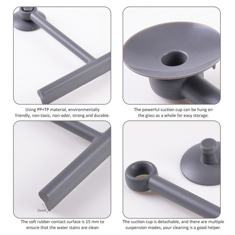 Squeegee ντους Clean Glass Clean Scraper Καθαρισμός υαλοκαθαριστήρα Κρεμάστρα Καθαρισμός παραθύρου δαπέδου Καθαρισμός οικιακού νερού τοίχου Καθρέφτης με λαβή