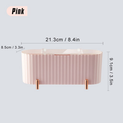 Πλαστικό κουτί αποθήκευσης μακιγιάζ Επιτραπέζιο επιτραπέζιο βαμβακερό μάκτρο Καλλυντικά Κοσμήματα Beauty Egg Organizer Σπίτι Μπάνιο Κουτιά δοχείων με προστασία από τη σκόνη