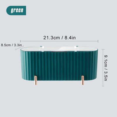 Πλαστικό κουτί αποθήκευσης μακιγιάζ Επιτραπέζιο επιτραπέζιο βαμβακερό μάκτρο Καλλυντικά Κοσμήματα Beauty Egg Organizer Σπίτι Μπάνιο Κουτιά δοχείων με προστασία από τη σκόνη