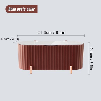 Πλαστικό κουτί αποθήκευσης μακιγιάζ Επιτραπέζιο επιτραπέζιο βαμβακερό μάκτρο Καλλυντικά Κοσμήματα Beauty Egg Organizer Σπίτι Μπάνιο Κουτιά δοχείων με προστασία από τη σκόνη