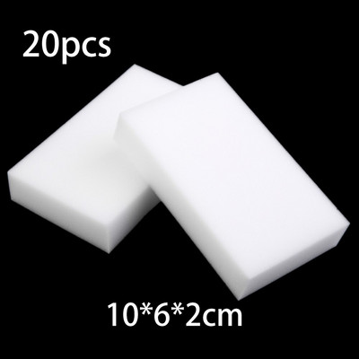 Zhangji 10 * 6 * 2 cm maagiline puhastuskäsn, 20 tk multifunktsionaalne pesumasin vannitoa köögipuhastusvahend melamiinkäsnad